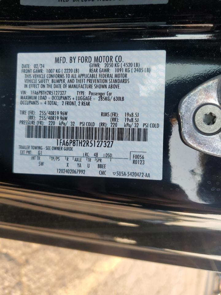 2024 FORD MUSTANG VIN:1FA6P8TH2R5127327