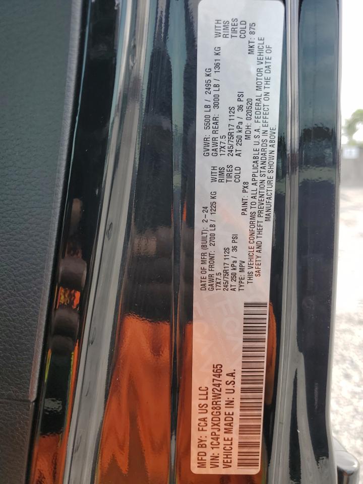 2024 JEEP WRANGLER SPORT VIN:1C4PJXDG8RW247465