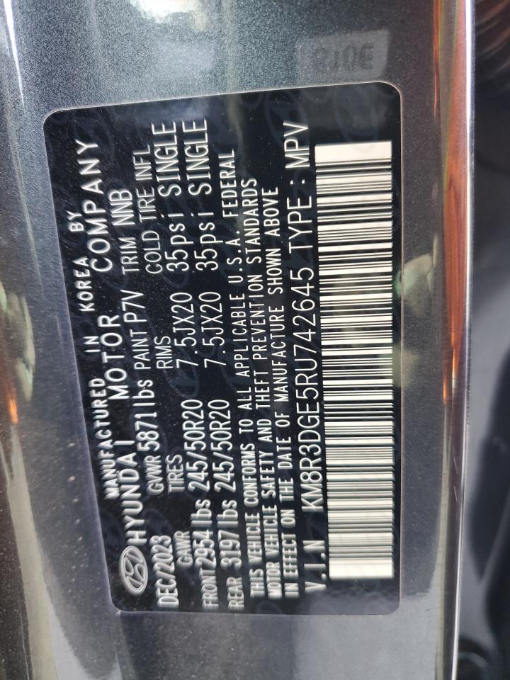 2024 HYUNDAI PALISADE XRT VIN:KM8R3DGE5RU742645