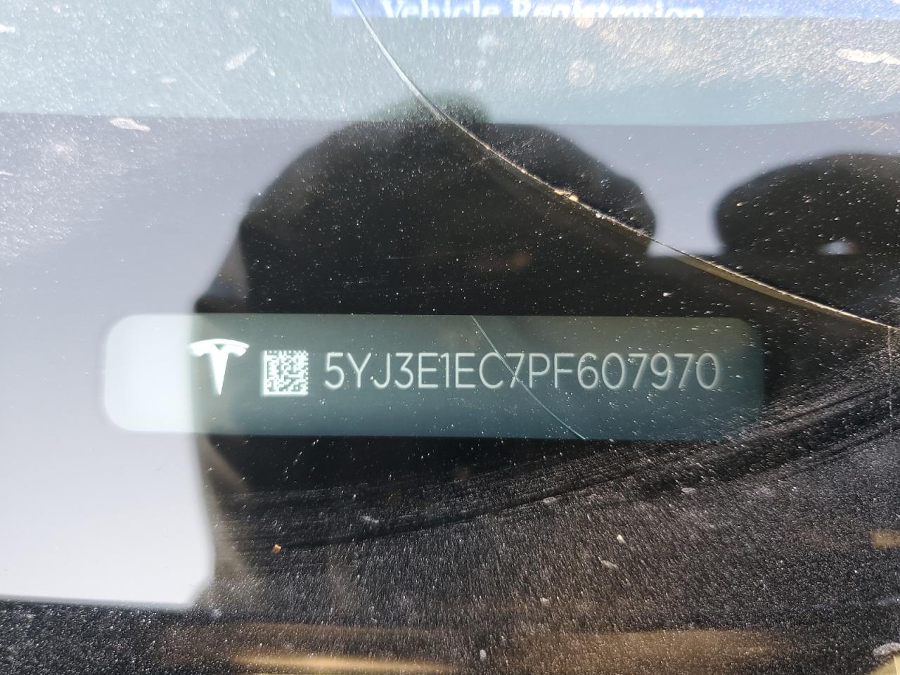 2023 TESLA MODEL 3 VIN:5YJ3E1EC7PF607970