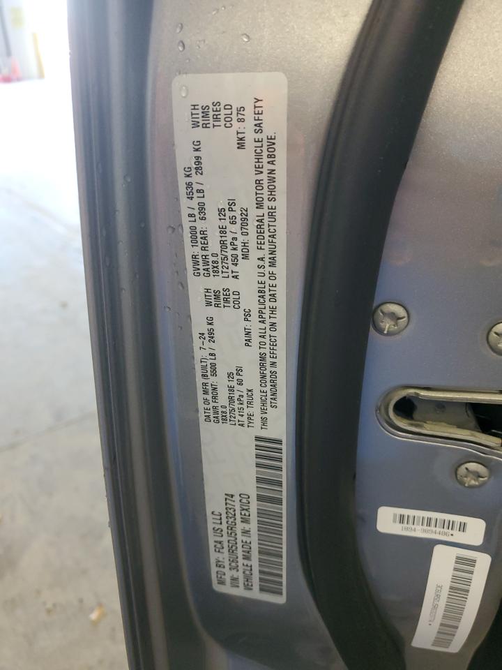 2024 RAM 2500 BIG HORN VIN:3C6UR5DJ5RG323774