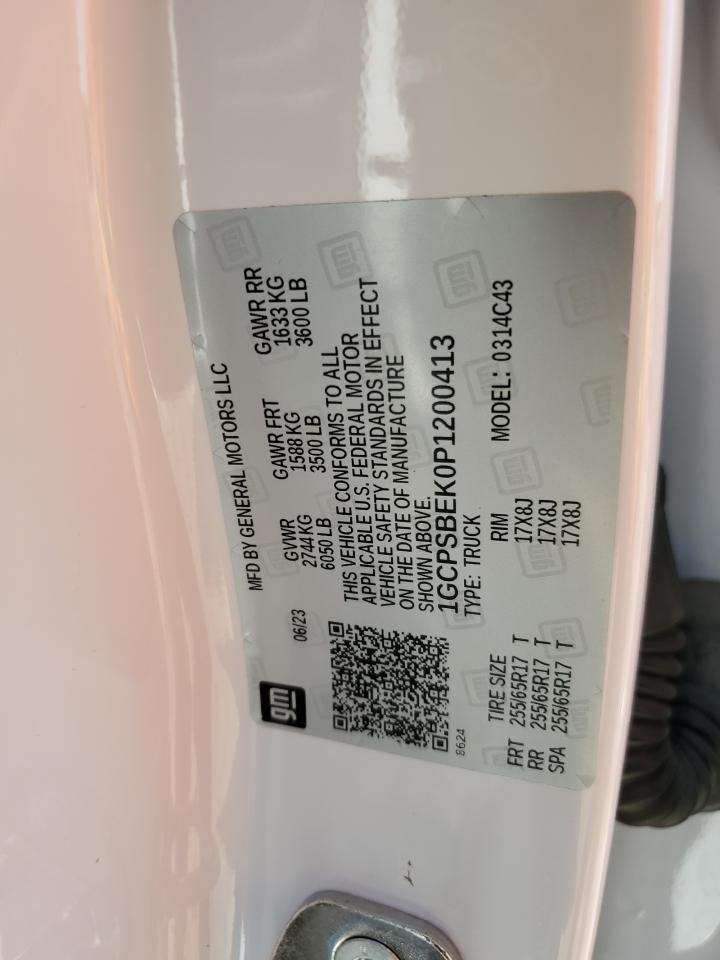 2023 CHEVROLET COLORADO VIN:1GCPSBEK0P1200413