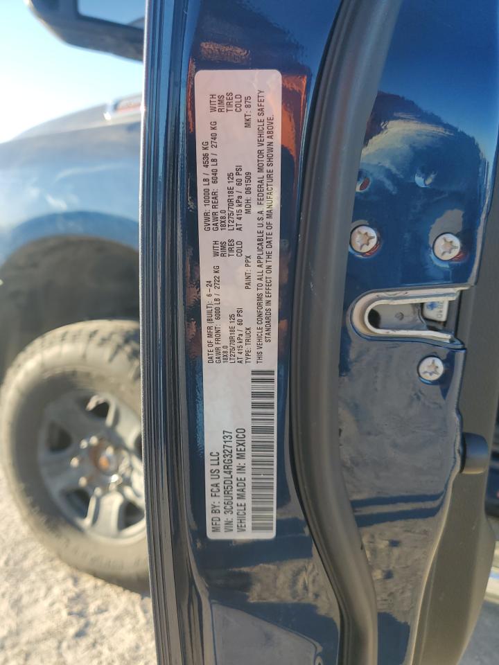 2024 RAM 2500 BIG HORN VIN:3C6UR5DL4RG327137