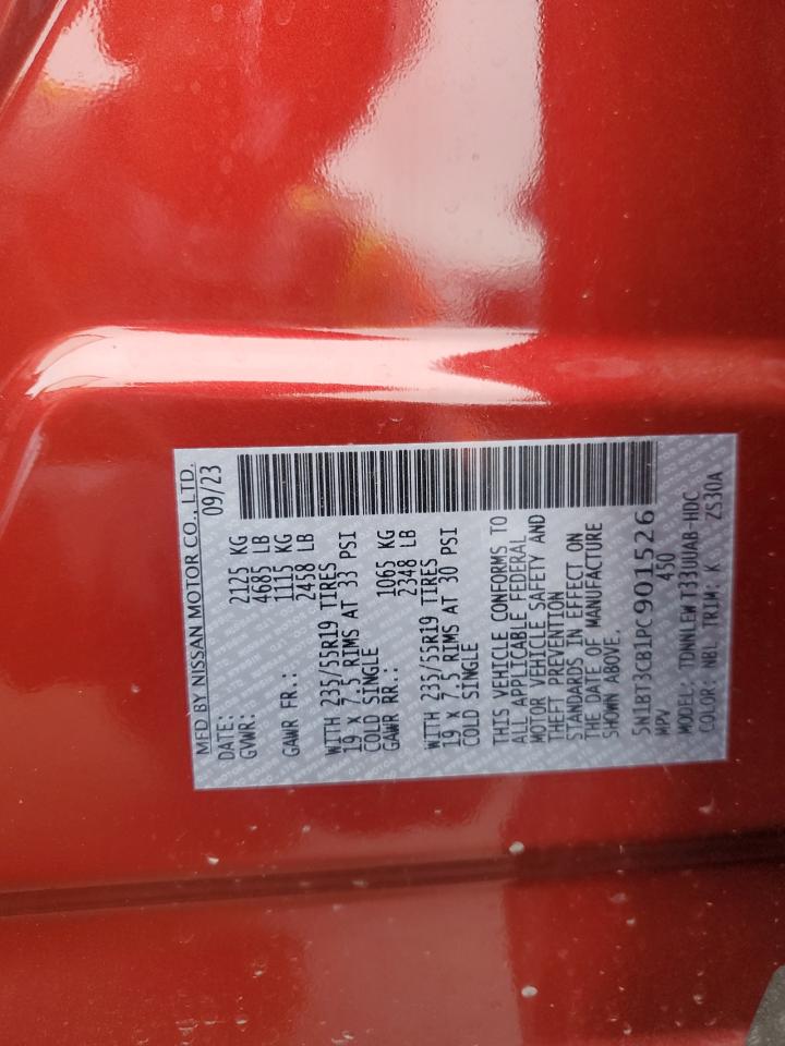 2023 NISSAN ROGUE SL VIN:5N1BT3CB1PC901526