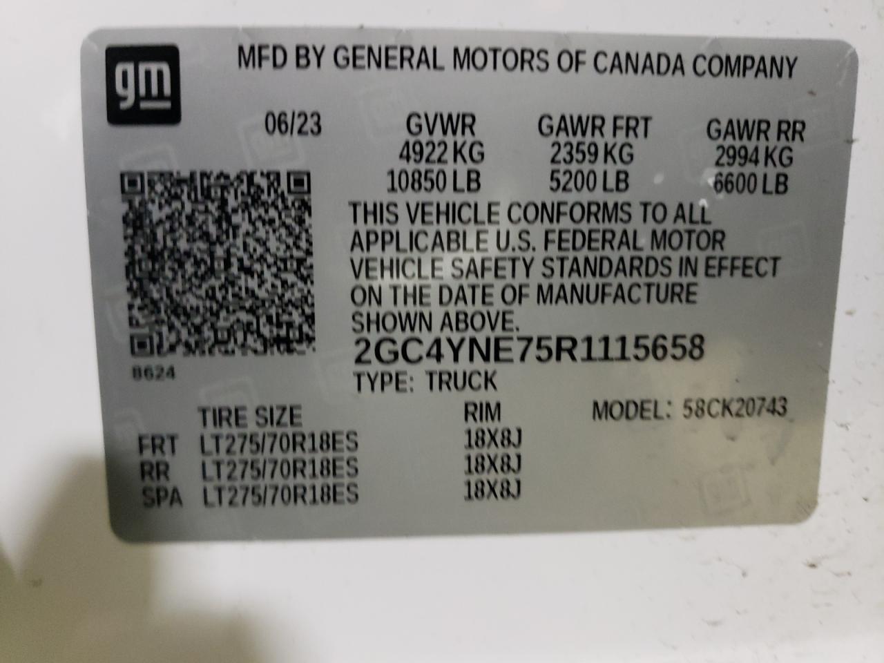 2024 CHEVROLET SILVERADO K2500 HEAVY DUTY LT VIN:2GC4YNE75R1115658