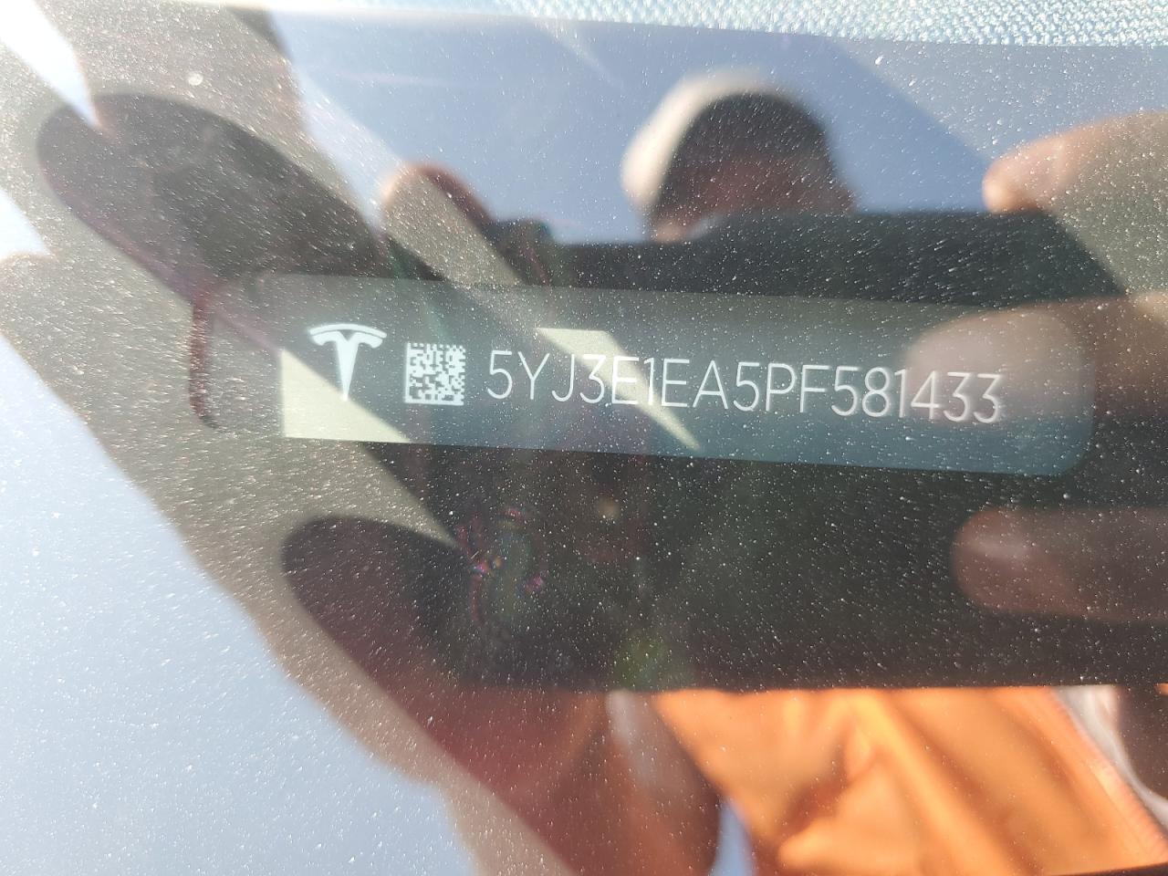 2023 TESLA MODEL 3 VIN:5YJ3E1EA5PF581433