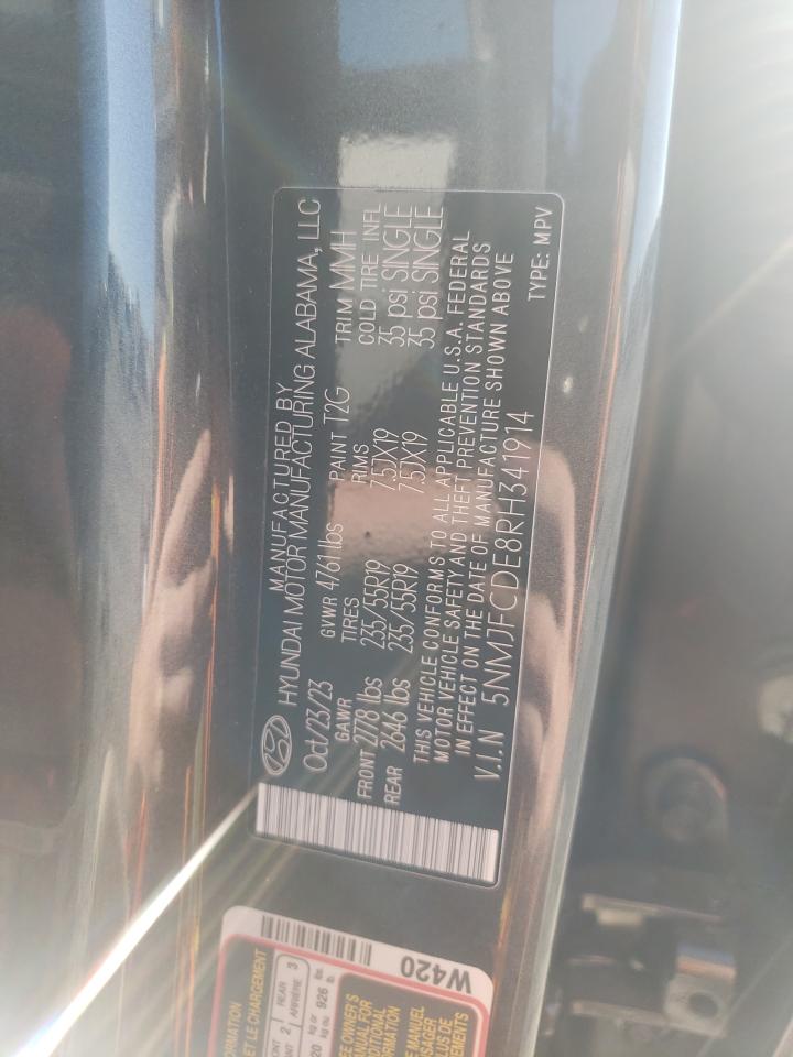 2024 HYUNDAI TUCSON SEL VIN:5NMJFCDE8RH341914