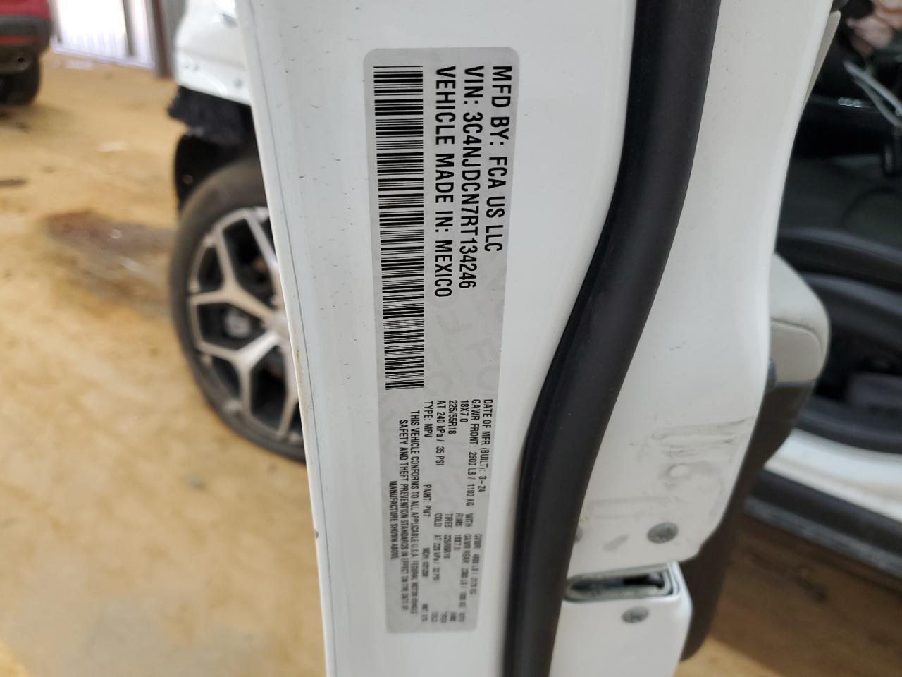 2024 JEEP COMPASS LIMITED VIN:3C4NJDCN7RT134246