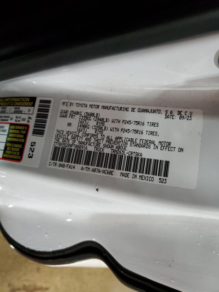 2023 TOYOTA TACOMA ACCESS CAB VIN:3TYRX5GN9PT088916