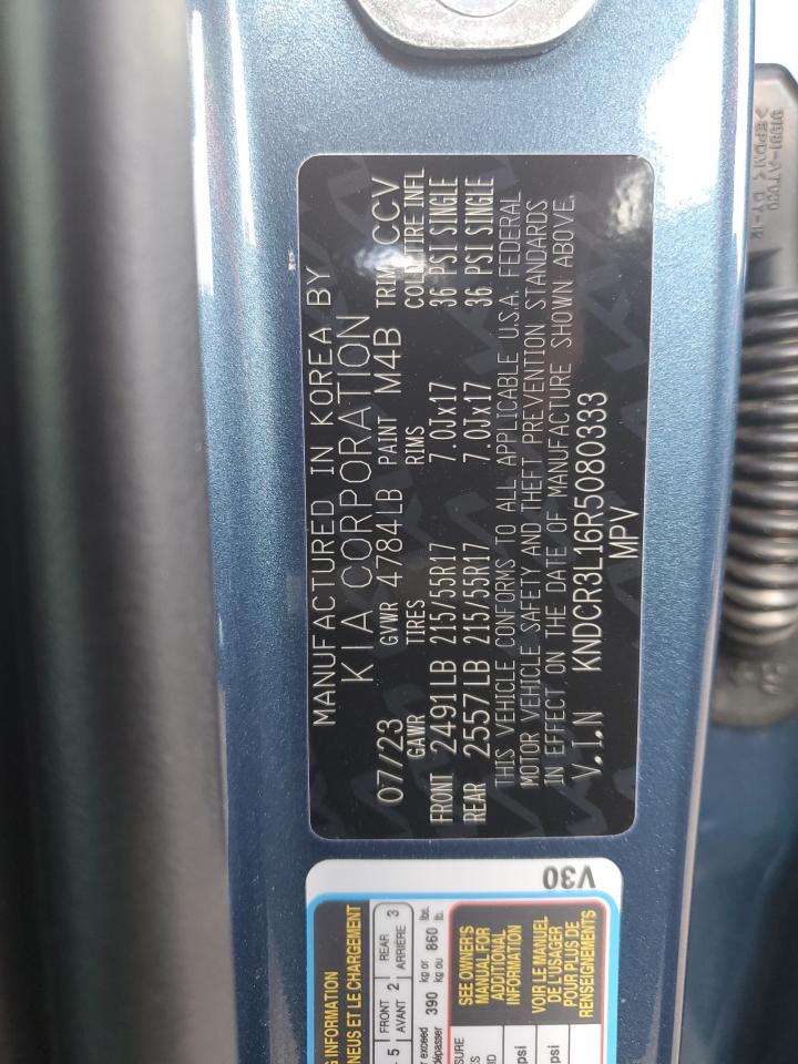 2024 KIA NIRO WIND VIN:KNDCR3L16R5080333