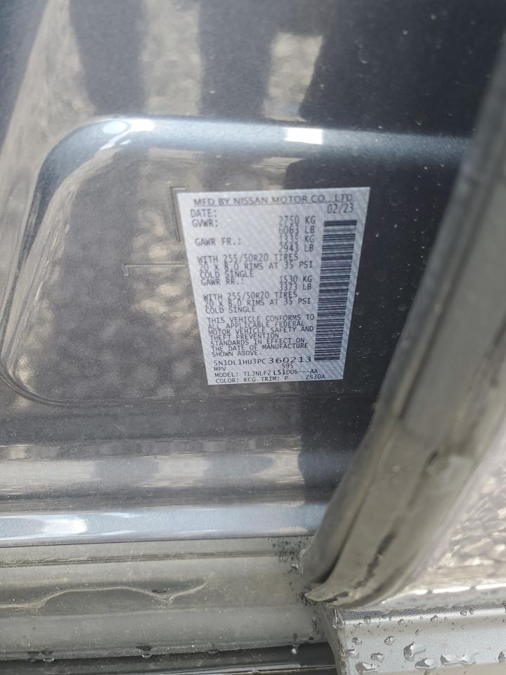 2023 INFINITI QX60 AUTOGRAPH VIN:5N1DL1HU3PC360213