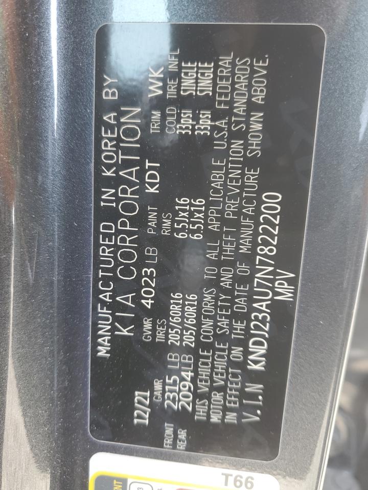 2022 KIA SOUL LX VIN:KNDJ23AU7N7822200