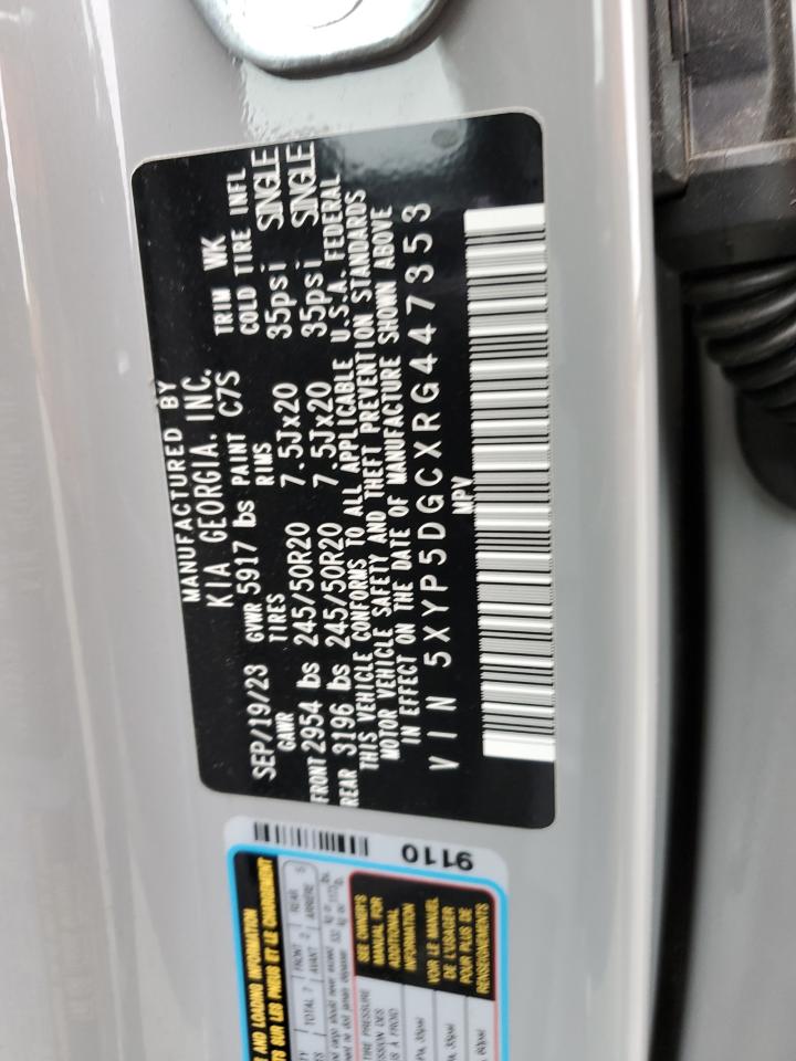 2024 KIA TELLURIDE SX VIN:5XYP5DGCXRG447353