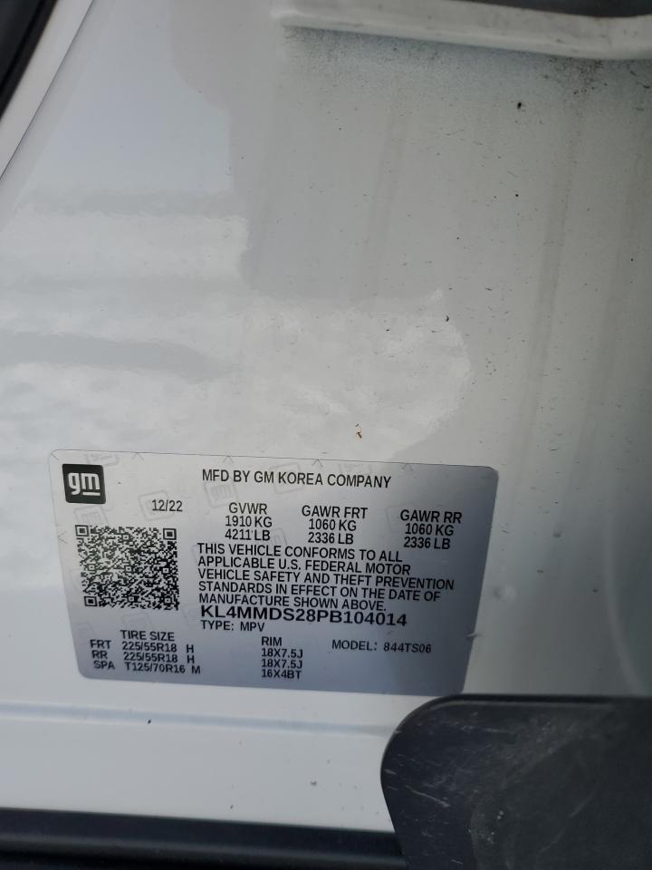 2023 BUICK ENCORE GX SELECT VIN:KL4MMDS28PB104014