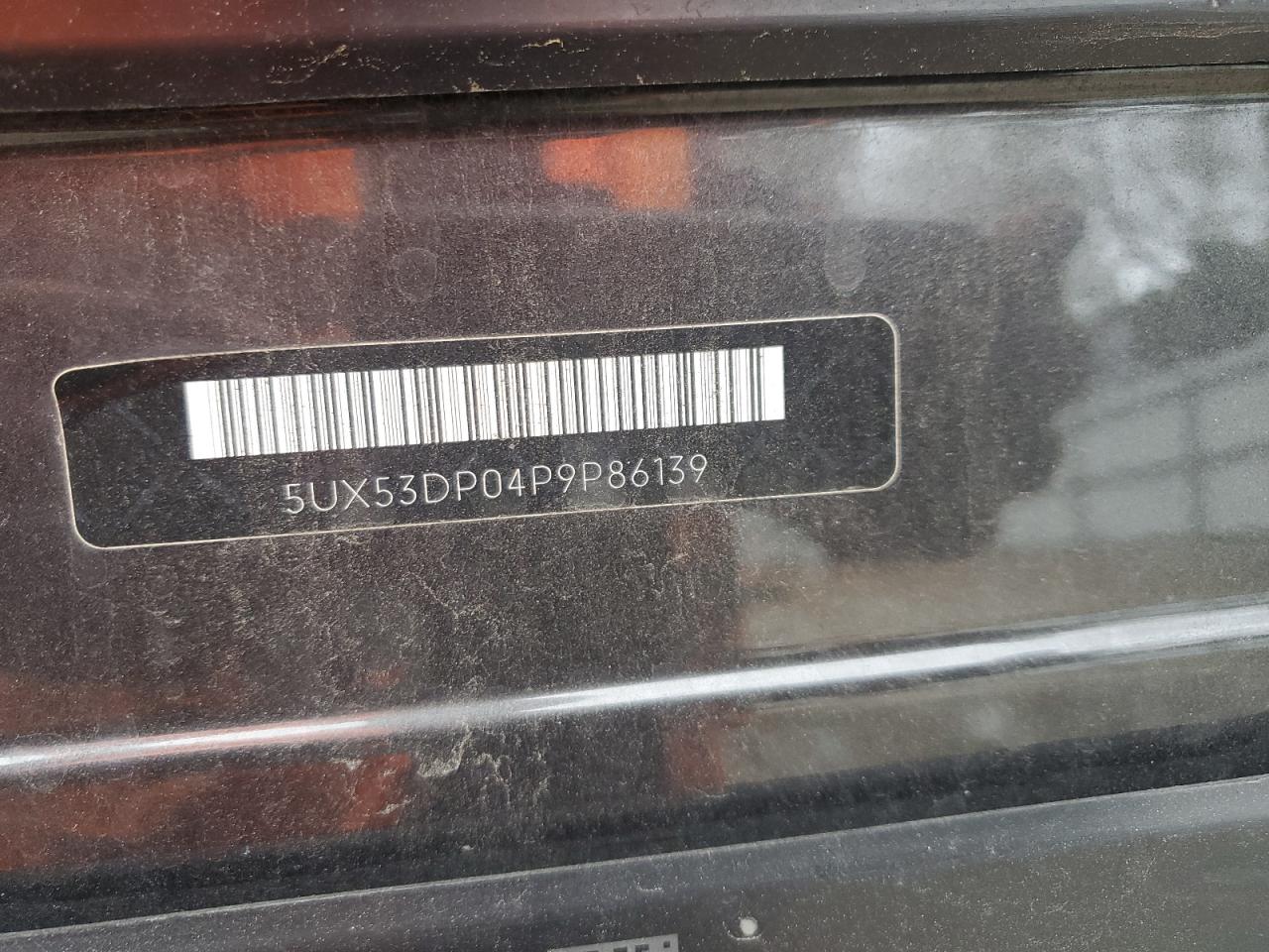 2023 BMW X3 XDRIVE30I VIN:5UX53DP04P9P86139