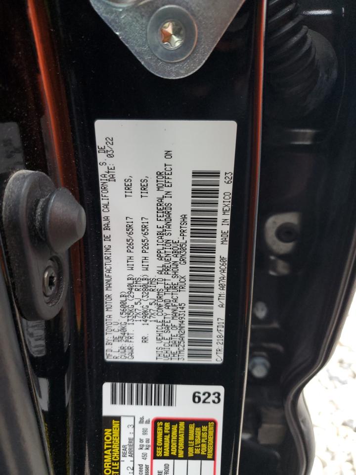 2022 TOYOTA TACOMA DOUBLE CAB VIN:3TMCZ5AN2NM493145