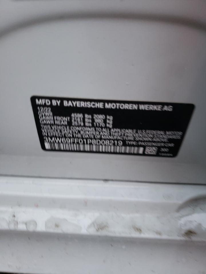 2023 BMW 330I VIN:3MW69FF01P8D08219