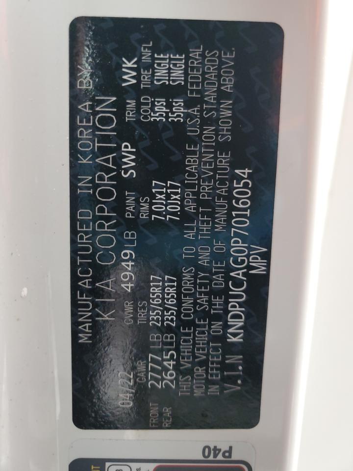2023 KIA SPORTAGE LX VIN:KNDPUCAG0P7016054