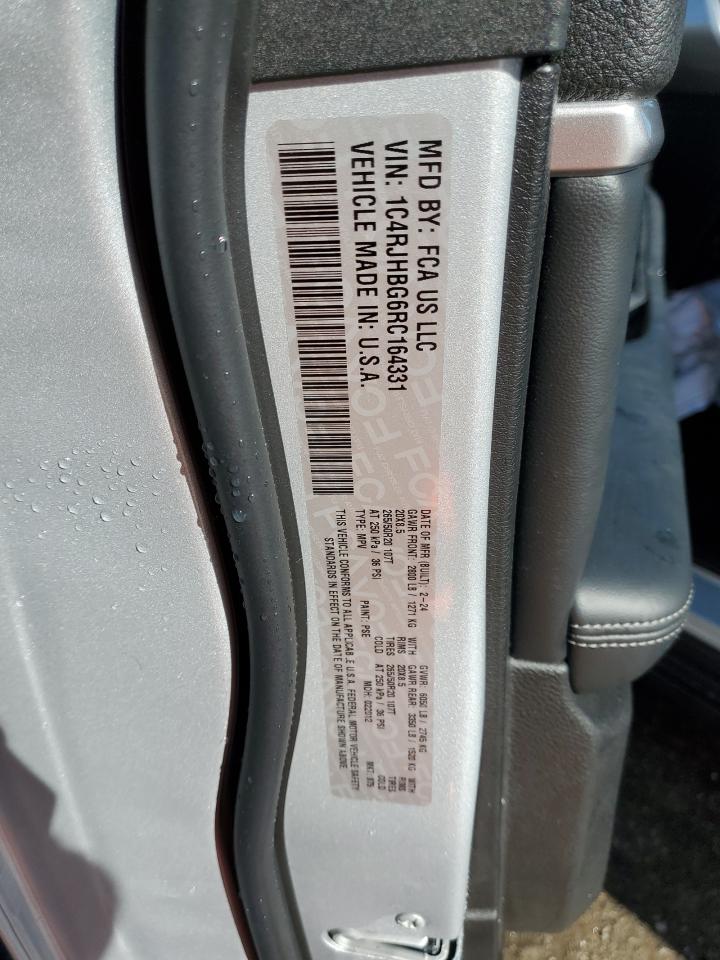 2024 JEEP GRAND CHEROKEE LIMITED VIN:1C4RJHBG6RC164331