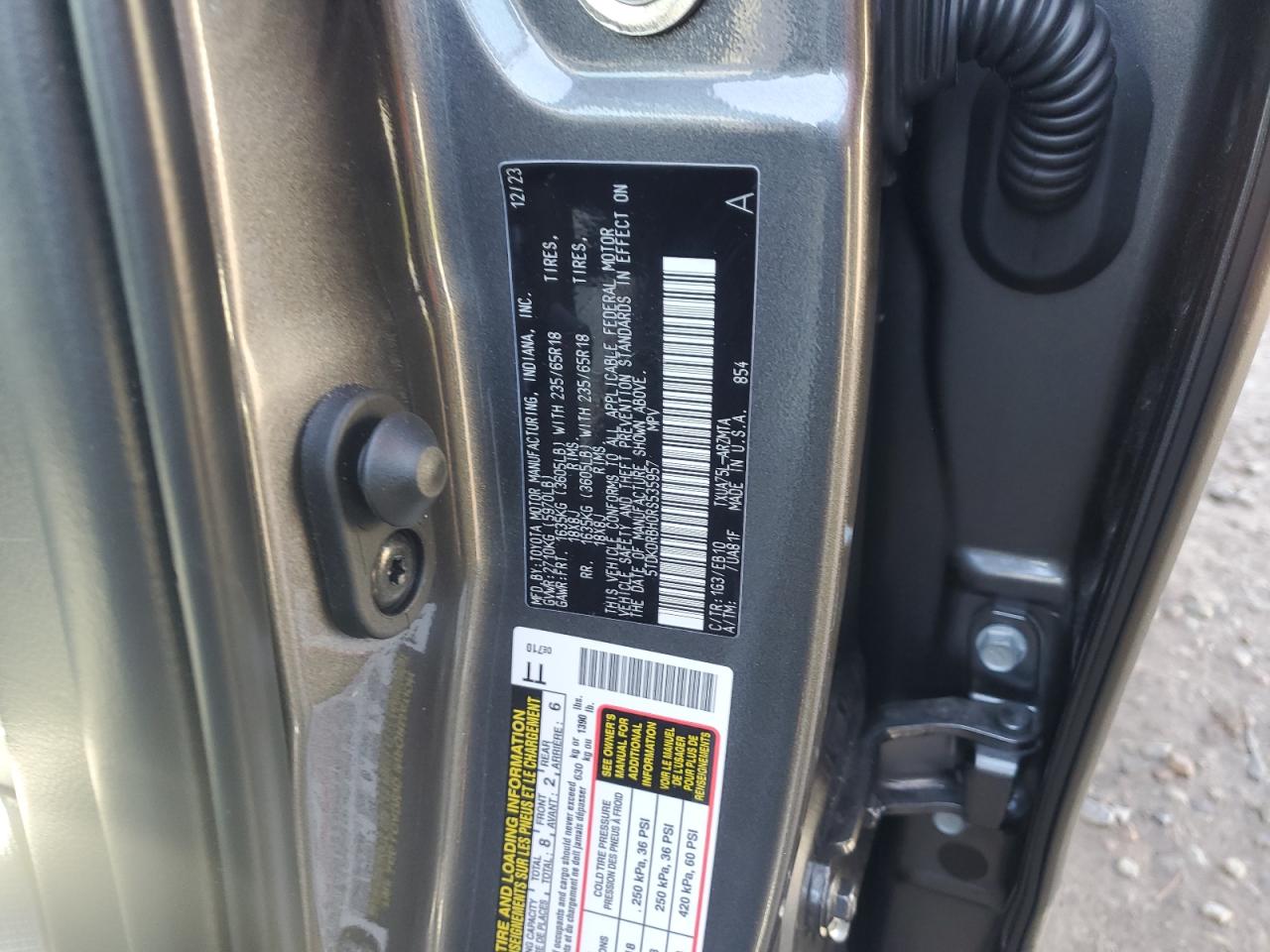 2024 TOYOTA HIGHLANDER LE VIN:5TDKDRBH0RS535957