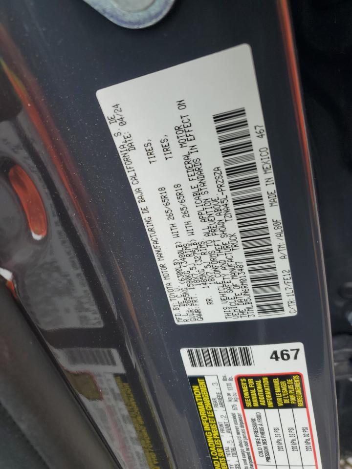 2024 TOYOTA TACOMA DOUBLE CAB VIN:3TMLB5JN6RM013487