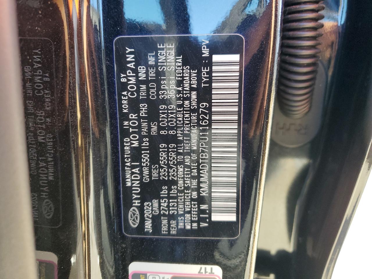 2023 GENESIS GV70 BASE VIN:KMUMADTB7PU116279