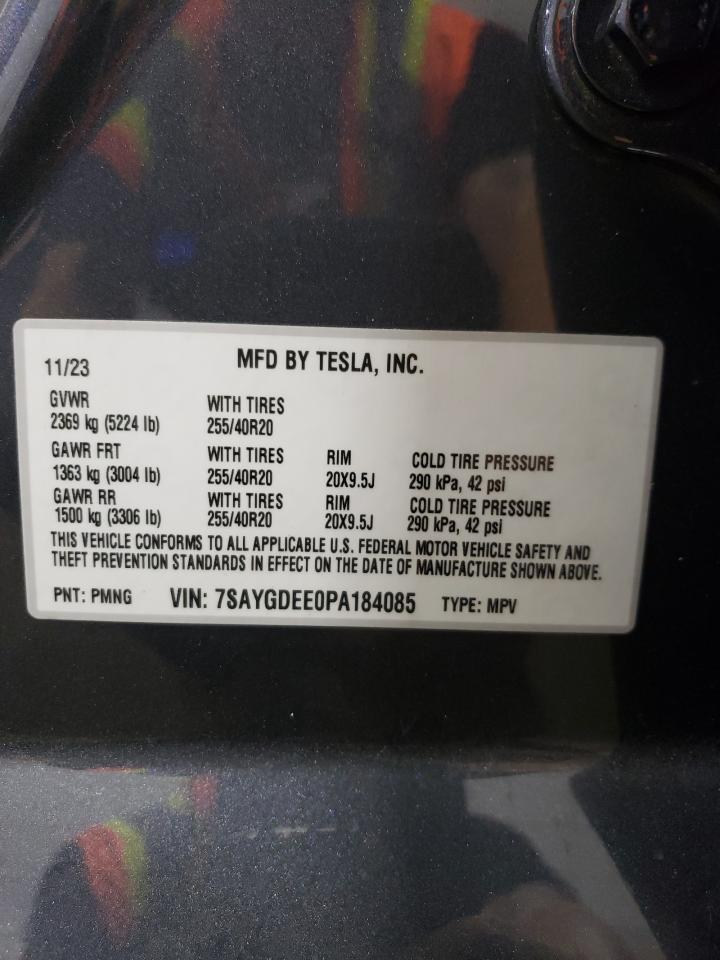 2023 TESLA MODEL Y VIN:7SAYGDEE0PA184085