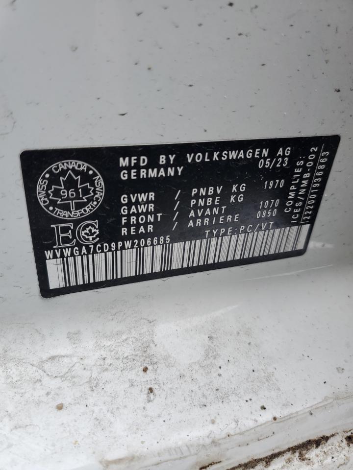 2023 VOLKSWAGEN GTI S VIN:WVWGA7CD9PW206685
