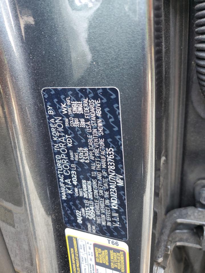 2022 KIA SOUL LX VIN:KNDJ23AU7N7837635