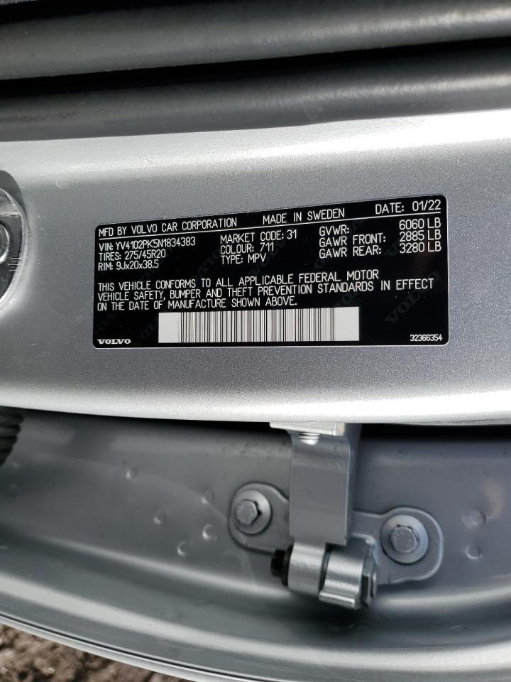 2022 VOLVO XC90 T5 MOMENTUM VIN:YV4102PK5N1834383