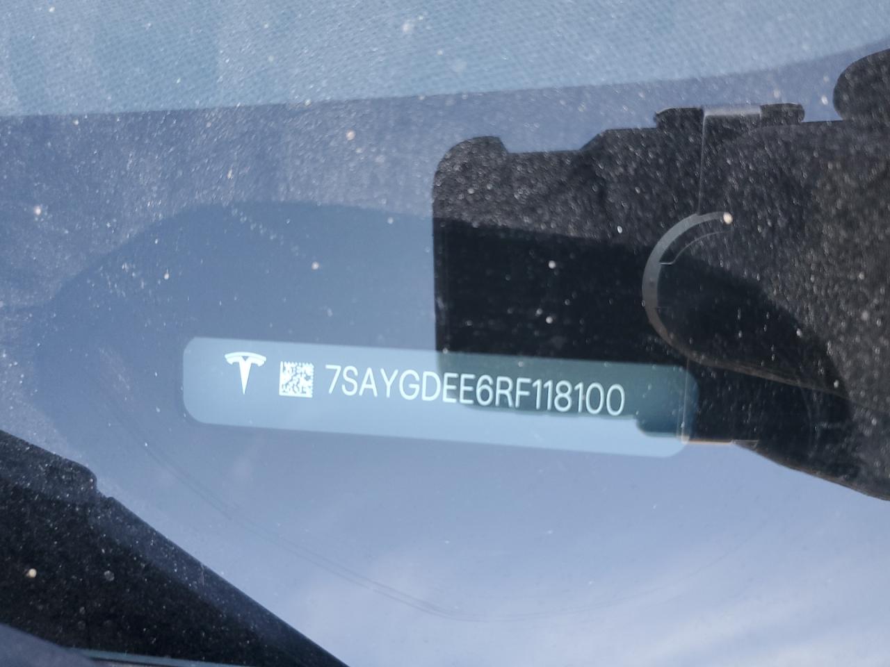 2024 TESLA MODEL Y VIN:7SAYGDEE6RF118100