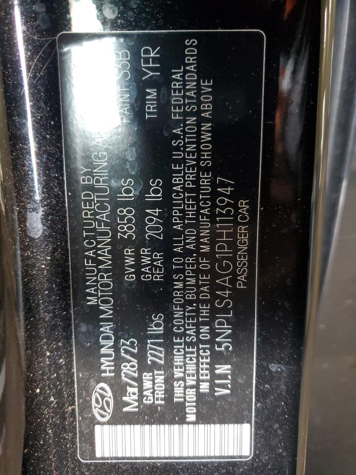 2023 HYUNDAI ELANTRA SEL VIN:5NPLS4AG1PH113947