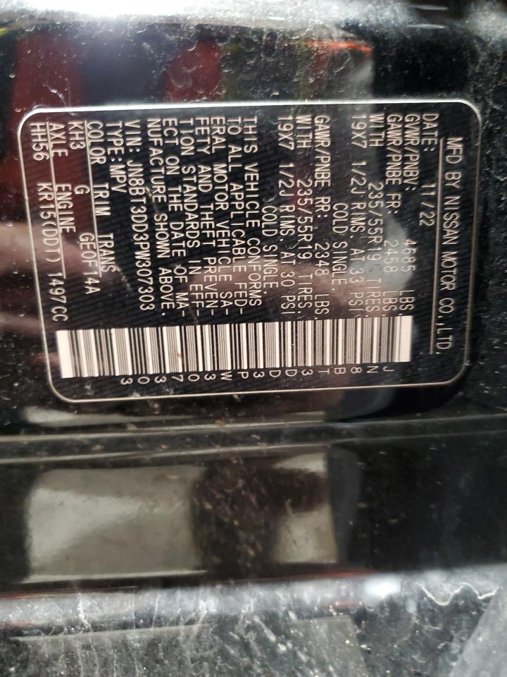 2023 NISSAN ROGUE PLATINUM VIN:JN8BT3DD3PW307303