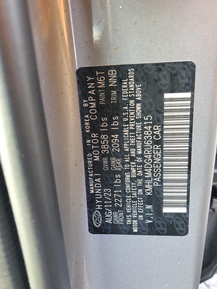 2024 HYUNDAI ELANTRA SEL VIN:KMHLM4DG4RU638415