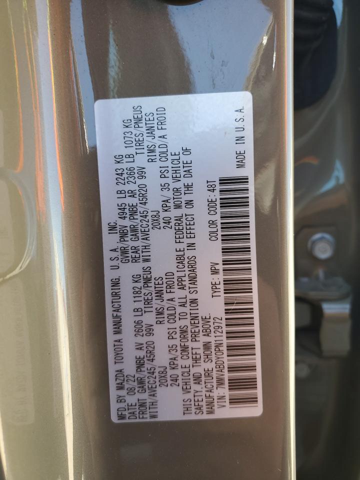 2023 MAZDA CX-50 PREMIUM VIN:7MMVABDY0PN112972