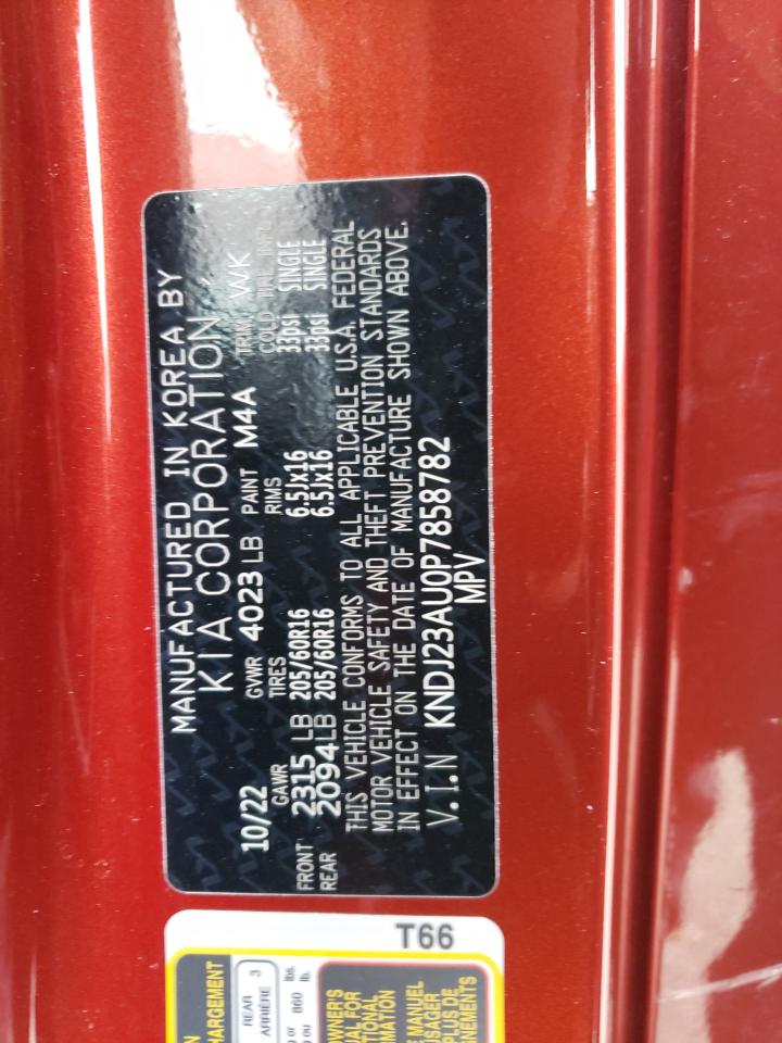 2023 KIA SOUL LX VIN:KNDJ23AU0P7858782