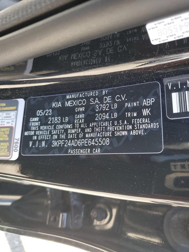 2023 KIA FORTE LX VIN:3KPF24AD6PE645508