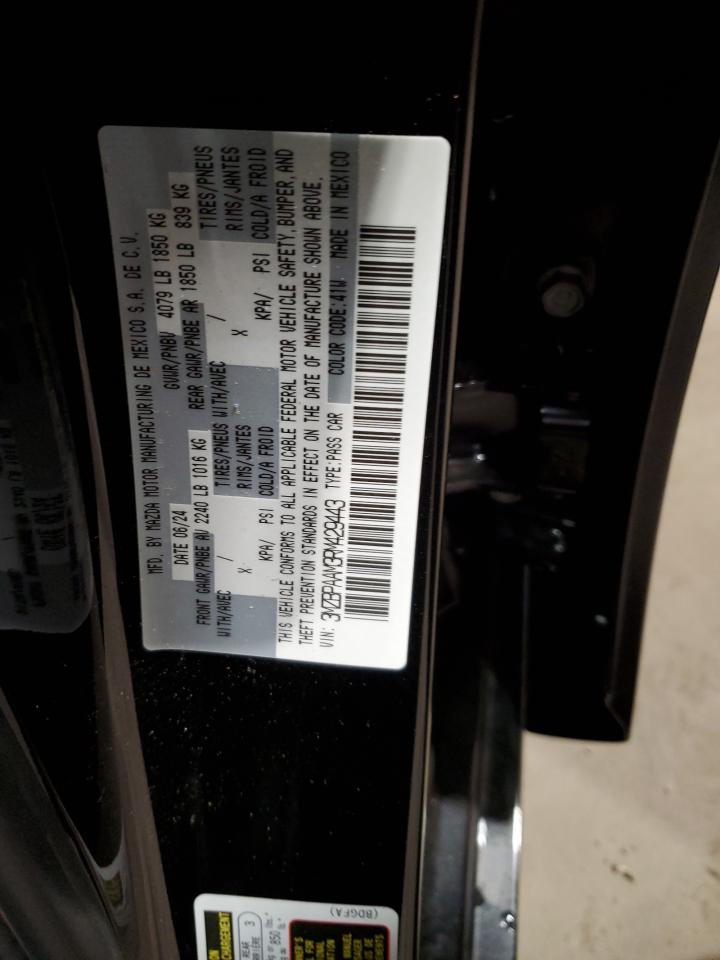 2024 MAZDA 3 VIN:3MZBPAAM3RM429443
