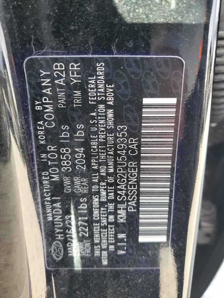 2023 HYUNDAI ELANTRA SEL VIN:KMHLS4AG2PU549353