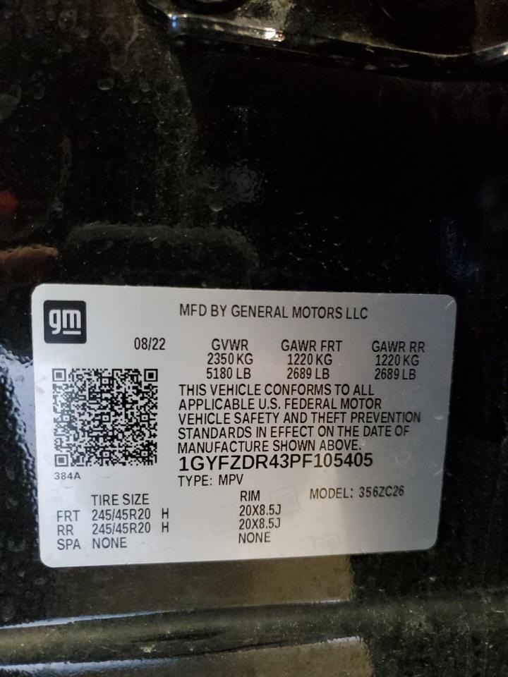 2023 CADILLAC XT4 PREMIUM LUXURY VIN:1GYFZDR43PF105405