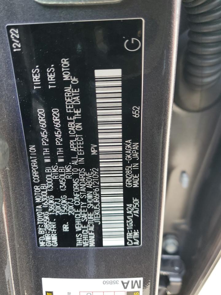 2023 TOYOTA 4RUNNER LIMITED VIN:JTEKU5JR6P6121092