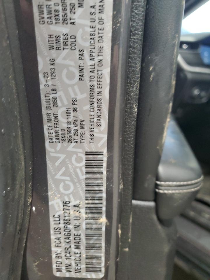 2023 JEEP GRAND CHEROKEE L LAREDO VIN:1C4RJKAG0P8812776