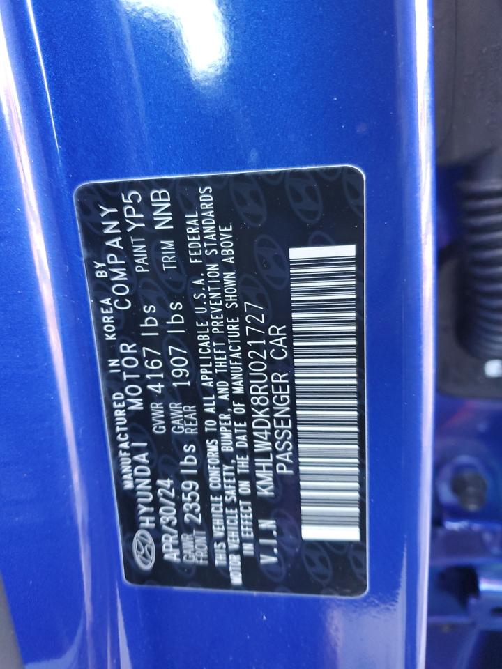 2024 HYUNDAI ELANTRA N VIN:KMHLW4DK8RU021727