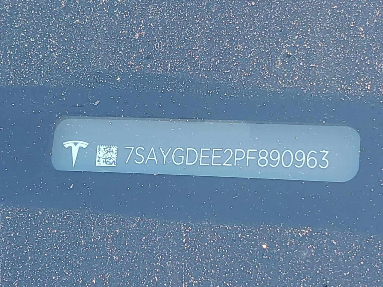 2023 TESLA MODEL Y VIN:7SAYGDEE2PF890963