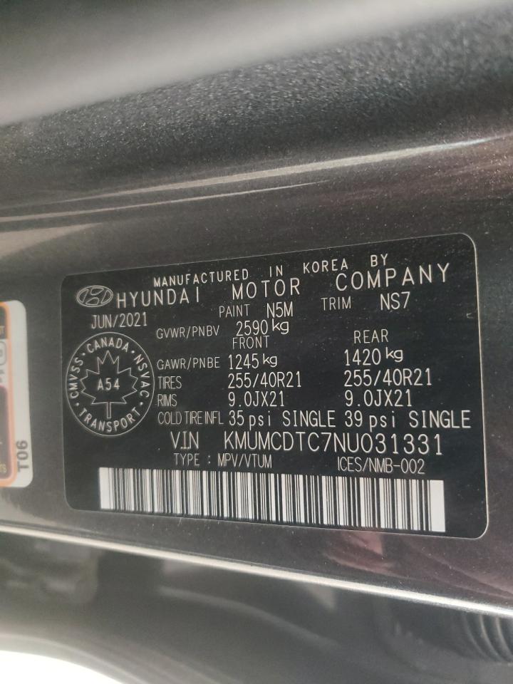 2022 GENESIS GV70 BASE VIN:KMUMCDTC7NU031331