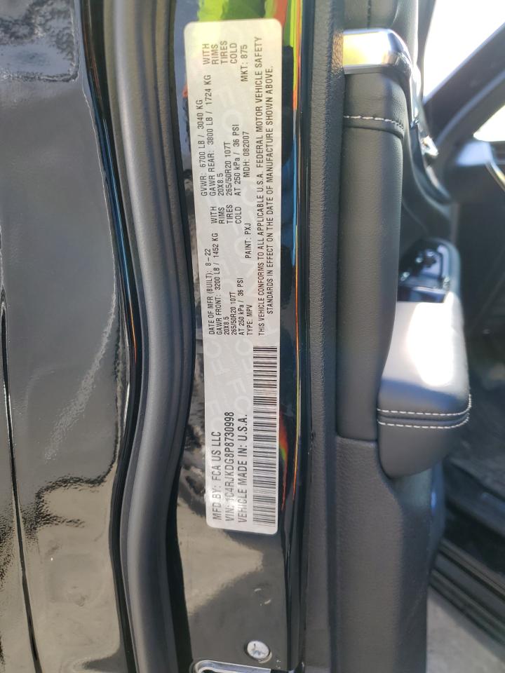 2023 JEEP GRAND CHEROKEE L OVERLAND VIN:1C4RJKDG8P8730998