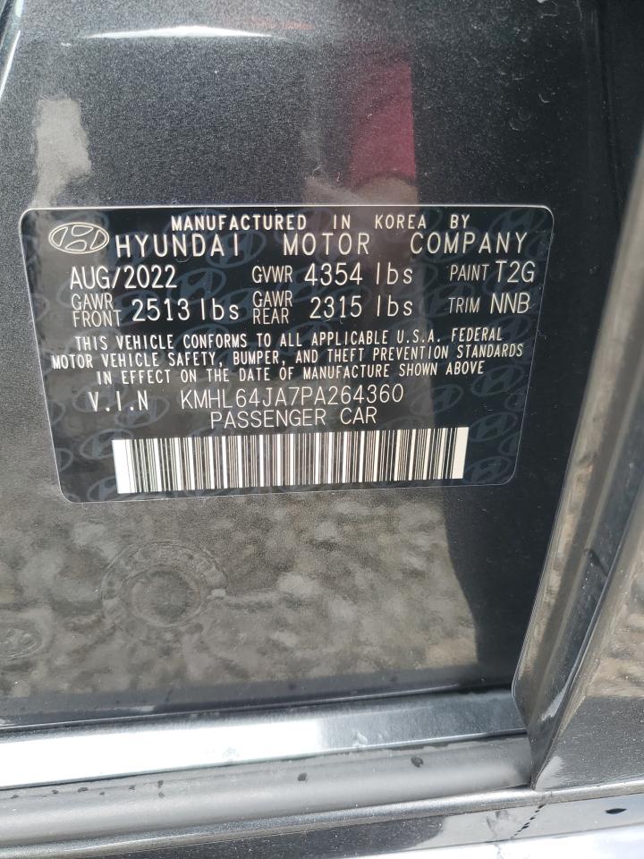 2023 HYUNDAI SONATA SEL VIN:KMHL64JA7PA264360