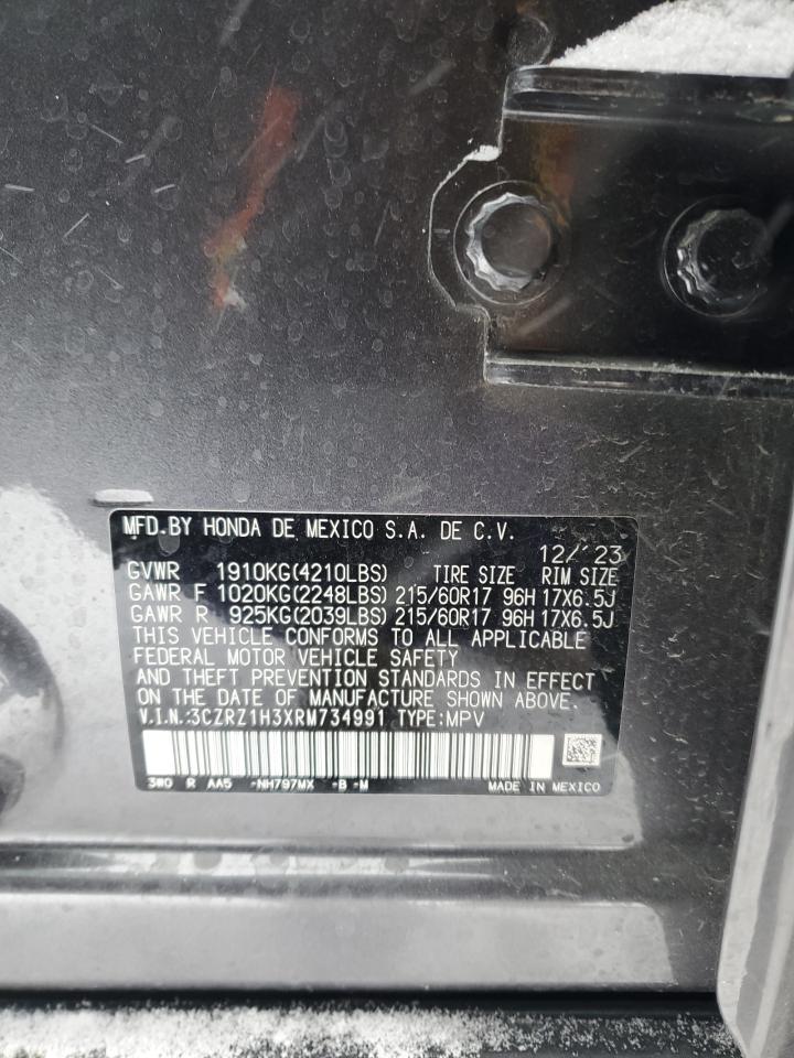 2024 HONDA HR-V LX VIN:3CZRZ1H3XRM734991