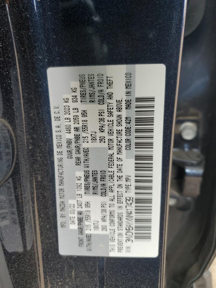 2022 MAZDA CX-30 VIN:3MVDMBAYXNM417439