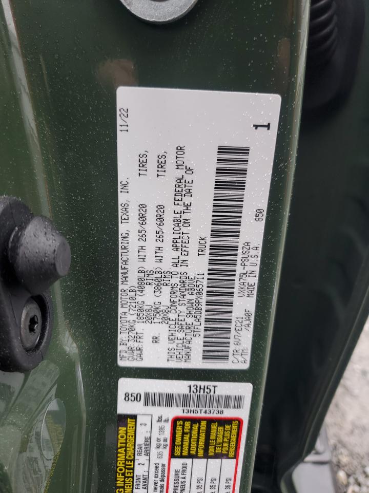 2023 TOYOTA TUNDRA CREWMAX SR VIN:5TFLA5DB9PX065711
